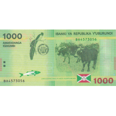 P51a Burundi 1000 Francs Year 2015
